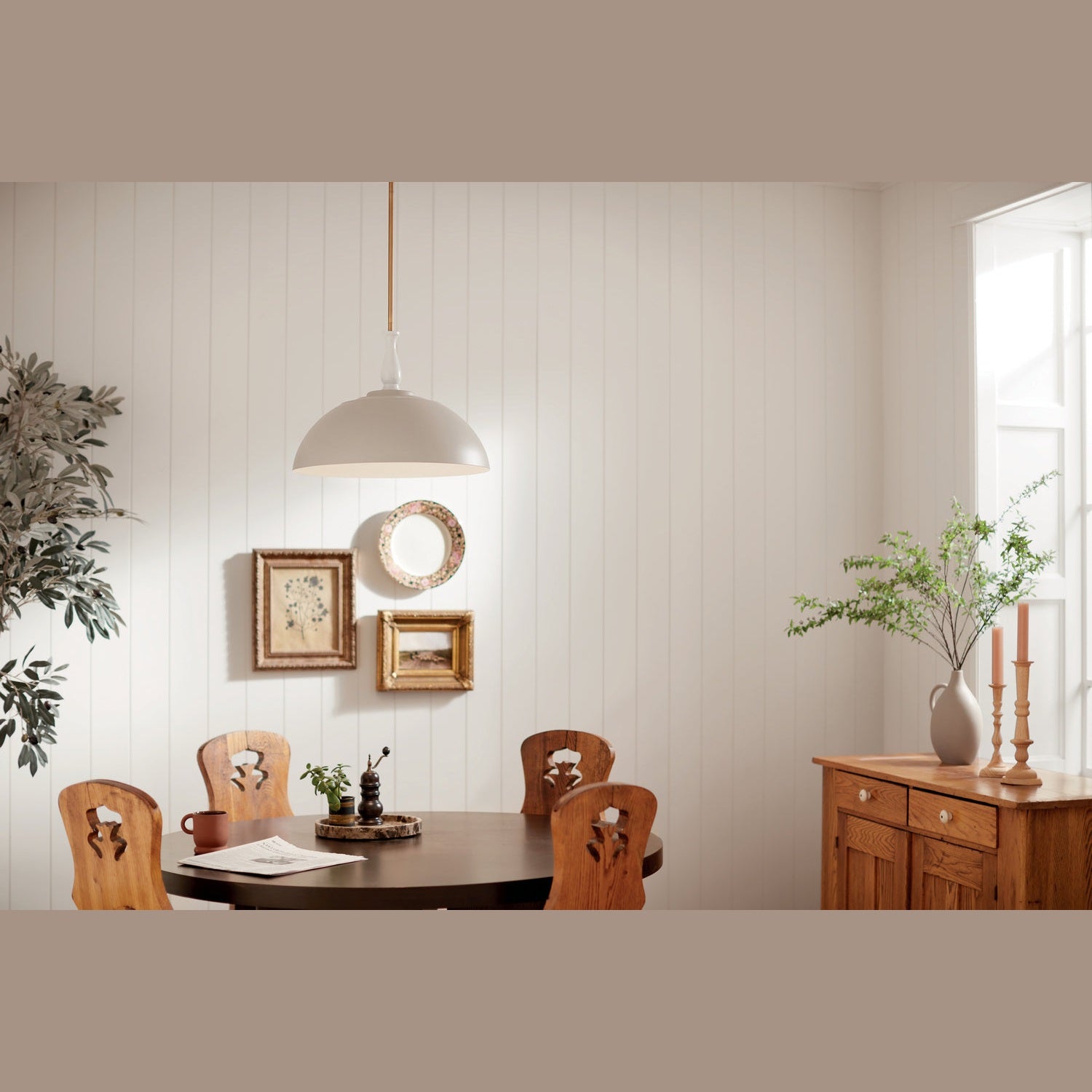 Kichler - 52477GRG - One Light Pendant - Fira - Greige