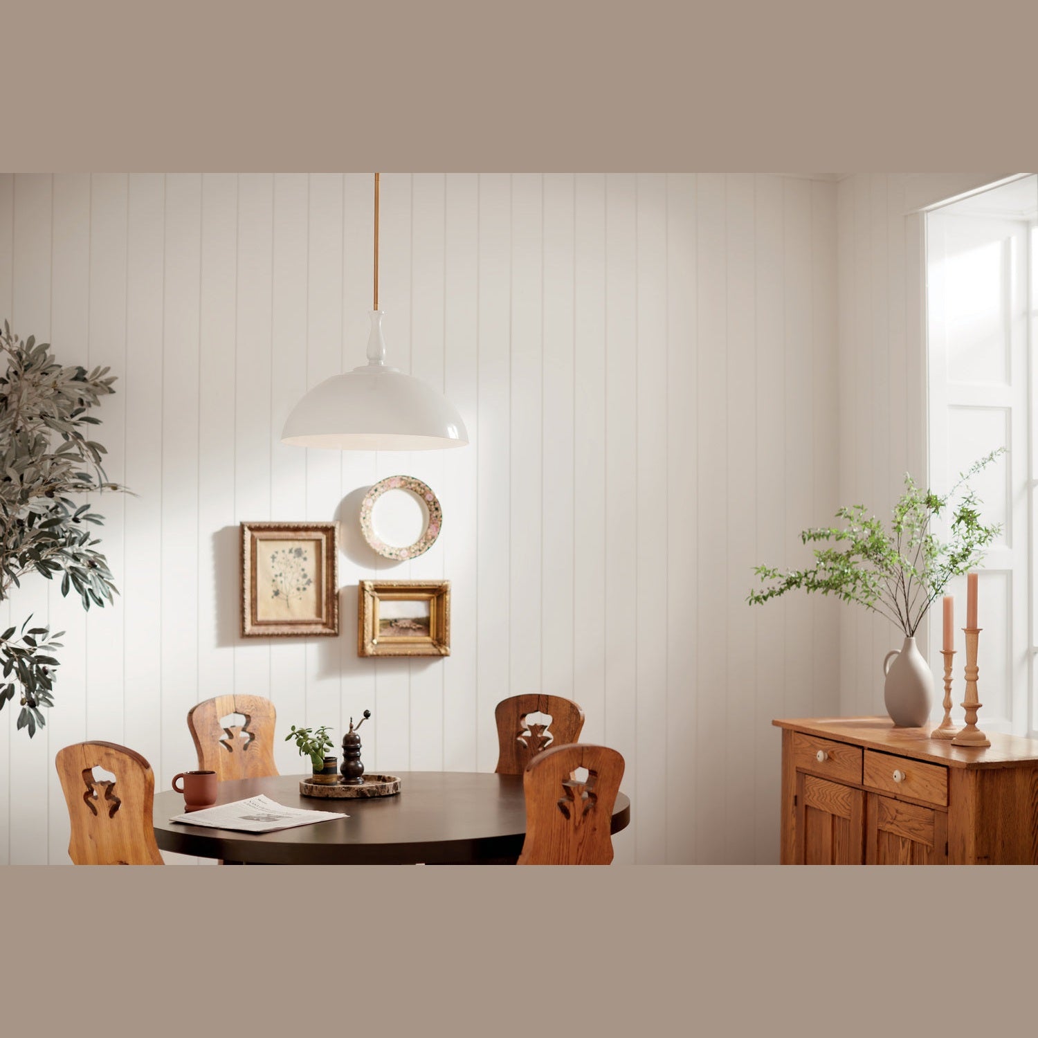 Kichler - 52477WH - One Light Pendant - Fira - White