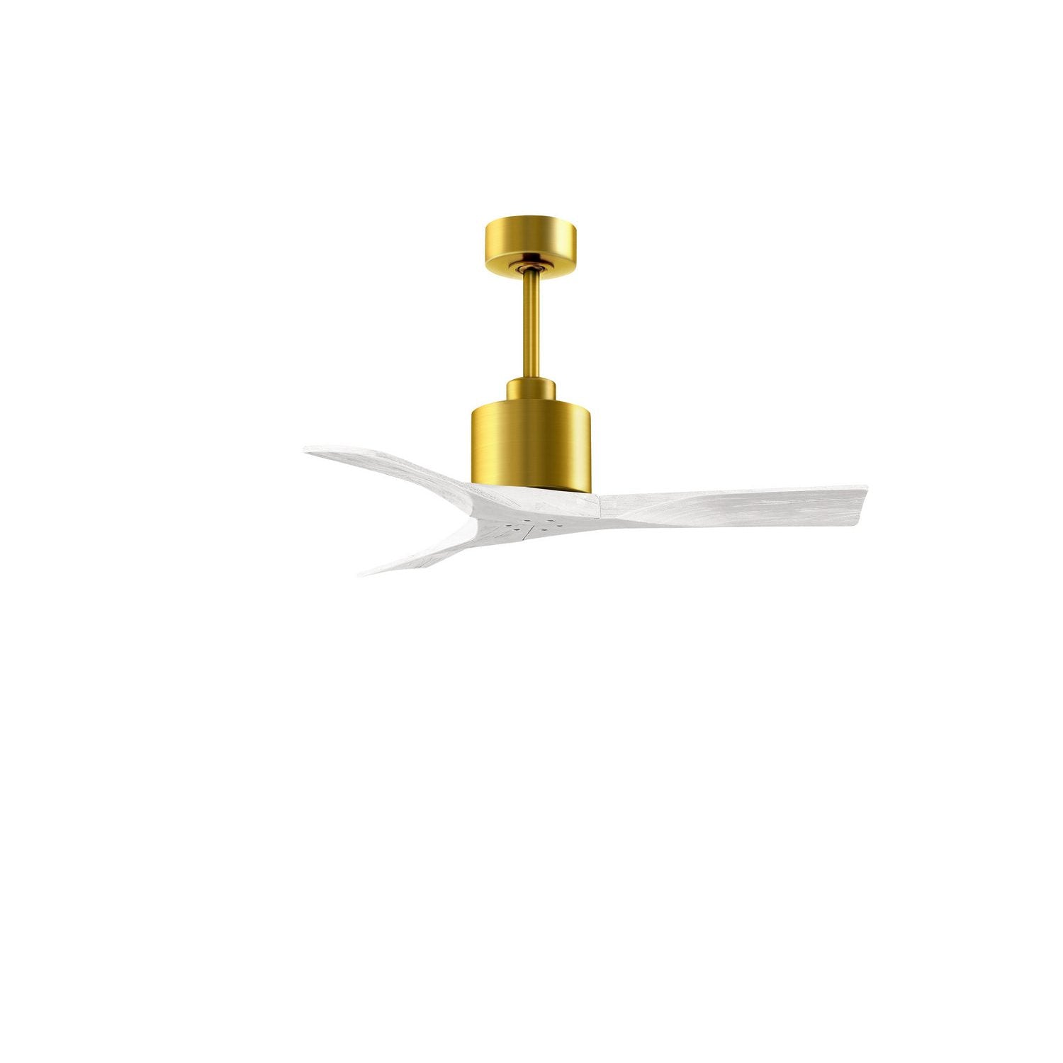 Matthews Fan Company - NK-BRBR-MWH-42 - 42"Ceiling Fan - Nan - Brushed Brass