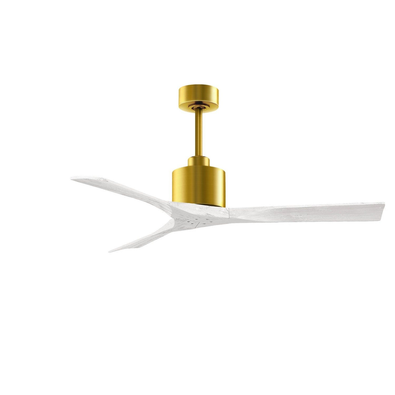 Matthews Fan Company - NK-BRBR-MWH-52 - 52"Ceiling Fan - Nan - Brushed Brass