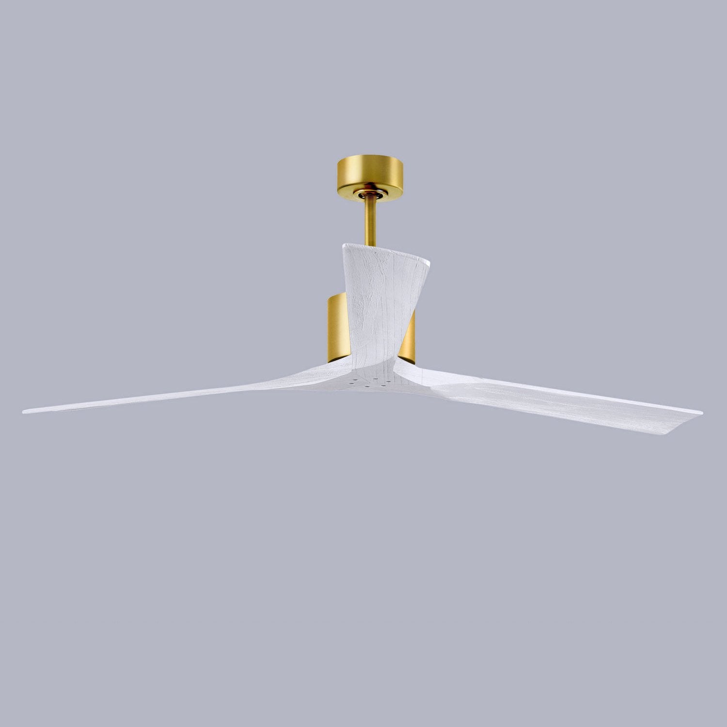 Matthews Fan Company - NKXL-BRBR-MWH-72 - 72"Ceiling Fan - Nan XL - Brushed Brass