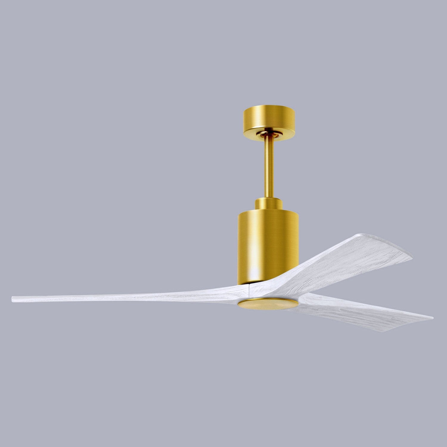 Matthews Fan Company - PA3-BRBR-MWH-60 - 60"Ceiling Fan - Patricia - Brushed Brass