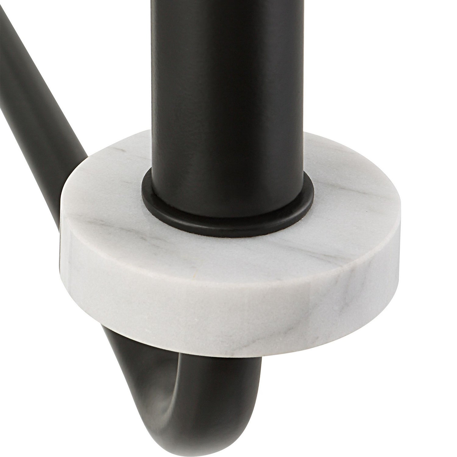 Uttermost - 21353 - Eight Light Chandelier - Ebony - Matte Black With White Marble