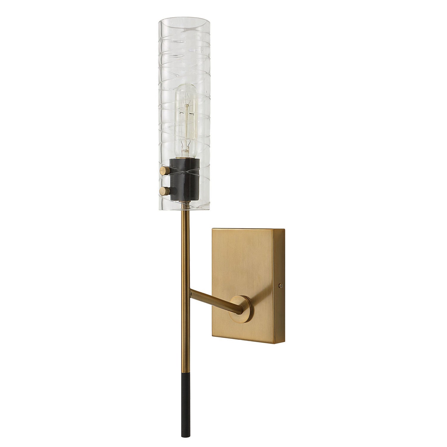 Uttermost - 22553 - One Light Wall Sconce - Telesto - Textured Black With Antique Brass