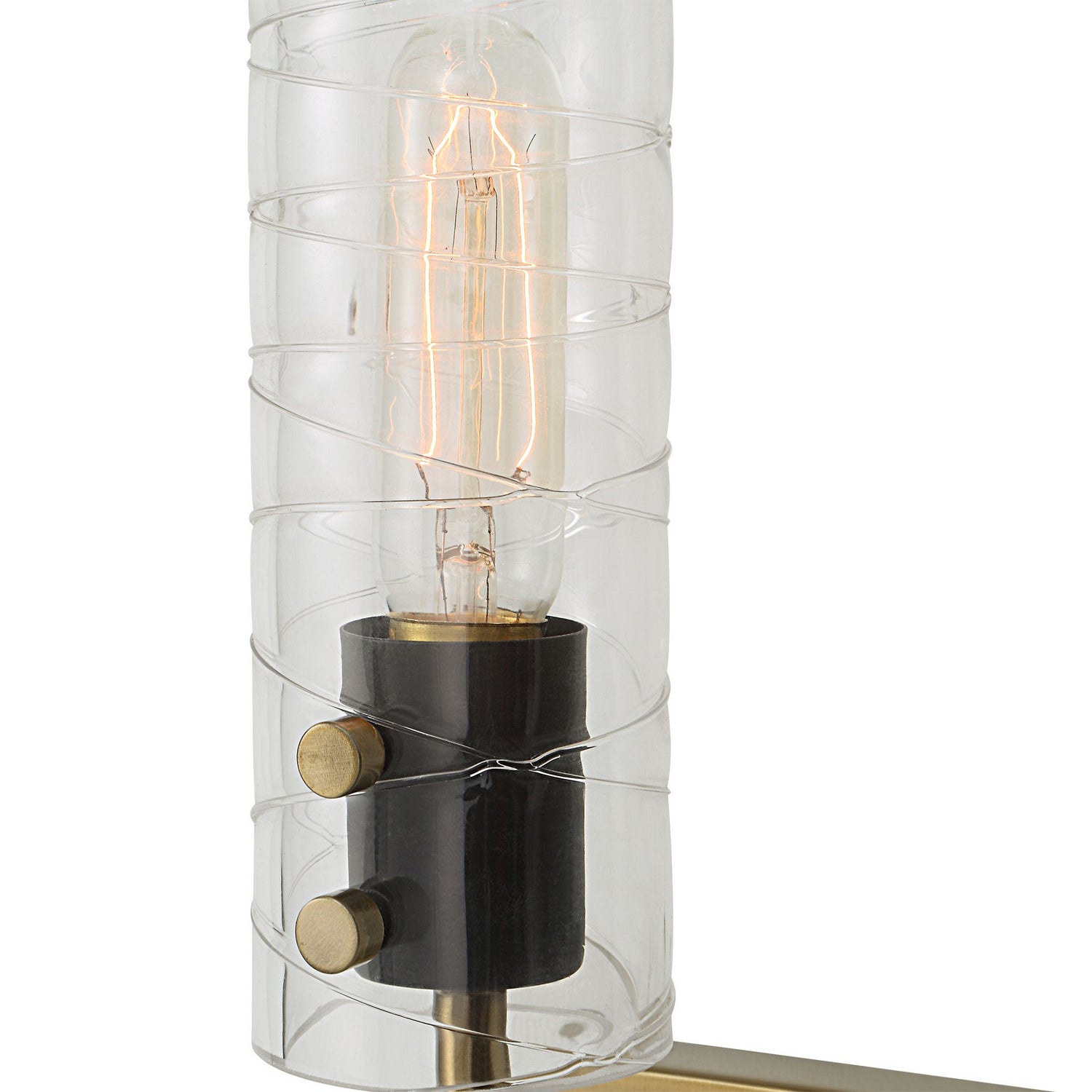 Uttermost - 22553 - One Light Wall Sconce - Telesto - Textured Black With Antique Brass