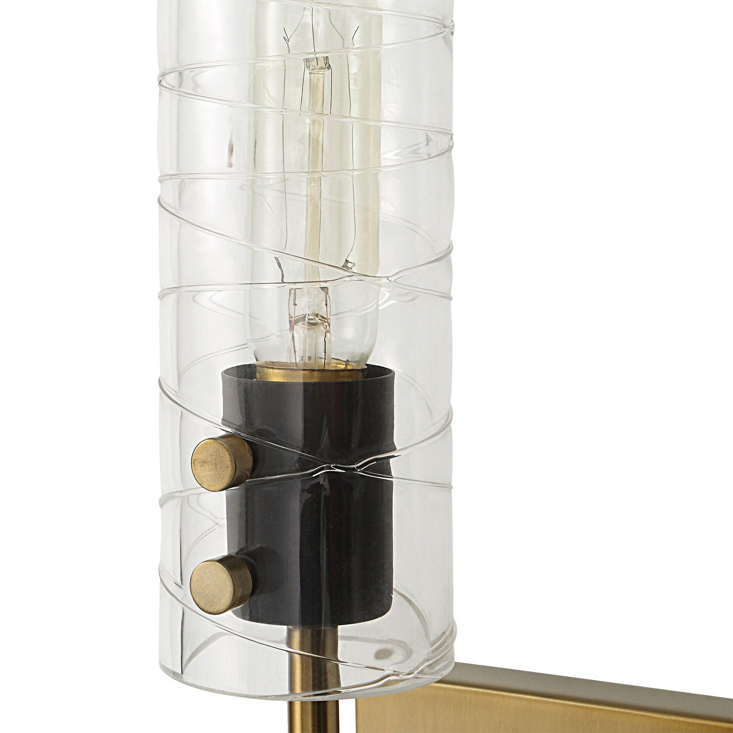 Uttermost - 22553 - One Light Wall Sconce - Telesto - Textured Black With Antique Brass