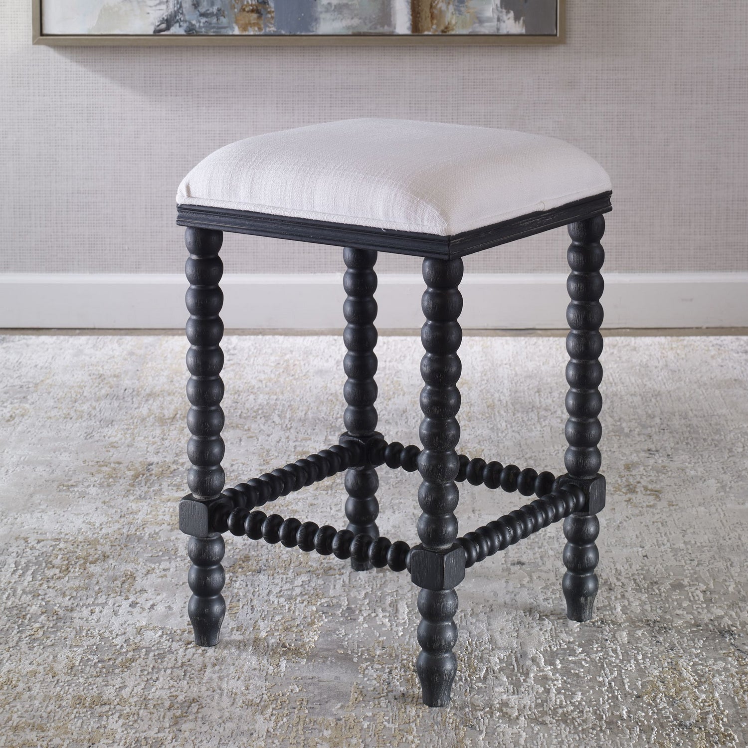 Uttermost - 23684 - Counter Stool - Pryce - Black