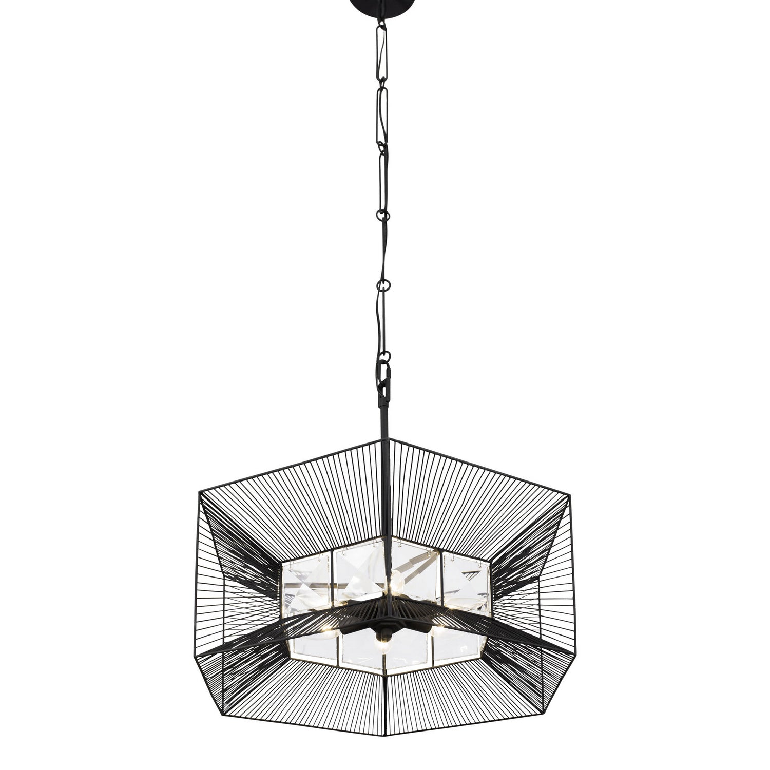 Varaluz - 366P06CB - Six Light Pendant - Arcade - Carbon
