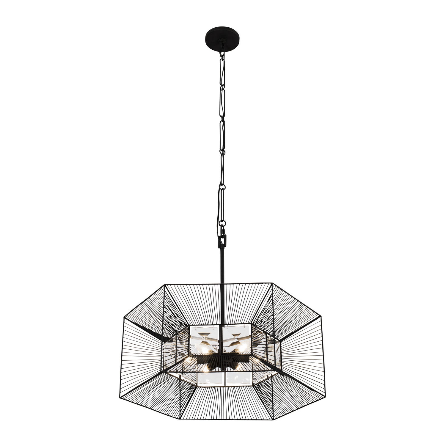 Varaluz - 366P06CB - Six Light Pendant - Arcade - Carbon
