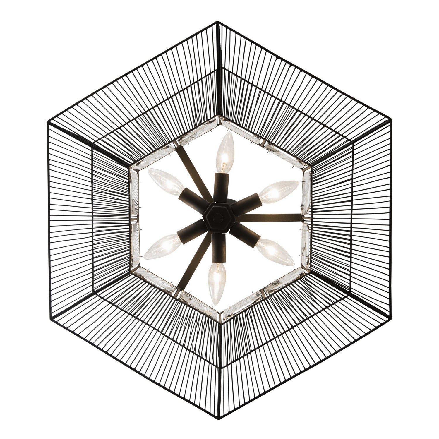 Varaluz - 366P06CB - Six Light Pendant - Arcade - Carbon
