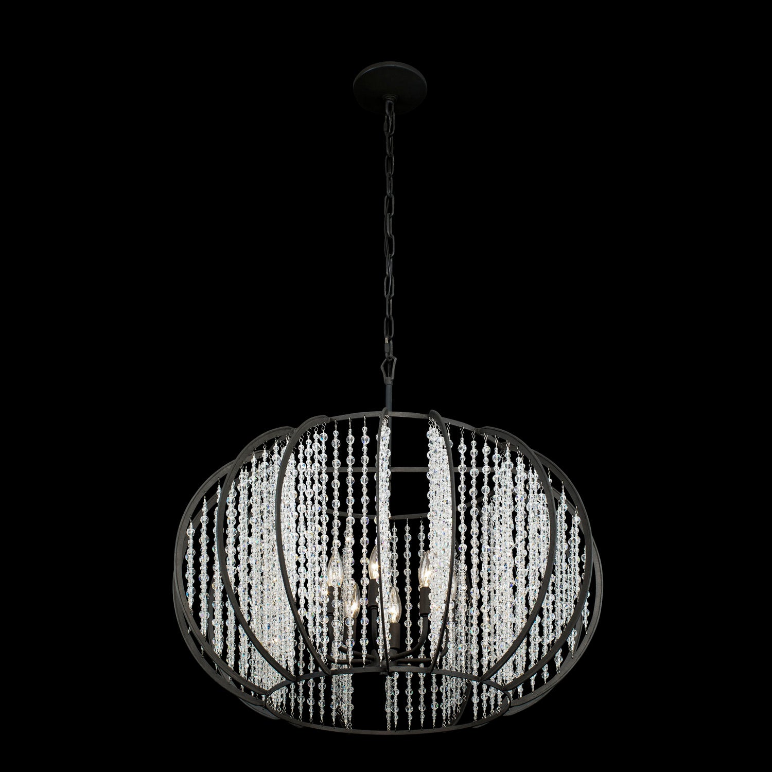 Varaluz - 367P08CB - Eight Light Pendant - Caesar - Carbon