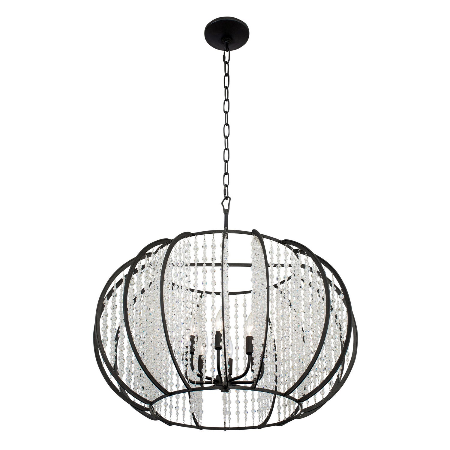 Varaluz - 367P08CB - Eight Light Pendant - Caesar - Carbon