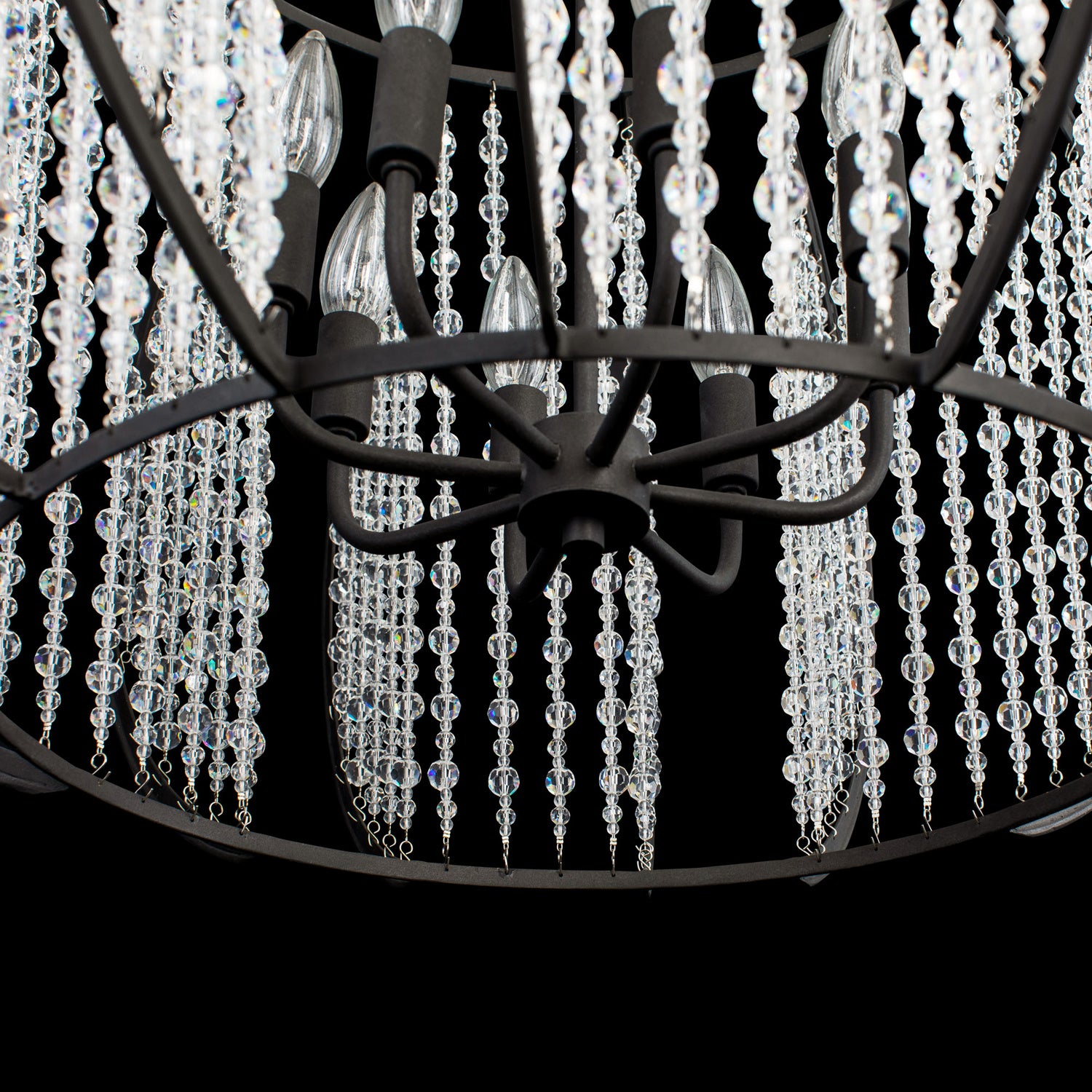 Varaluz - 367P08CB - Eight Light Pendant - Caesar - Carbon