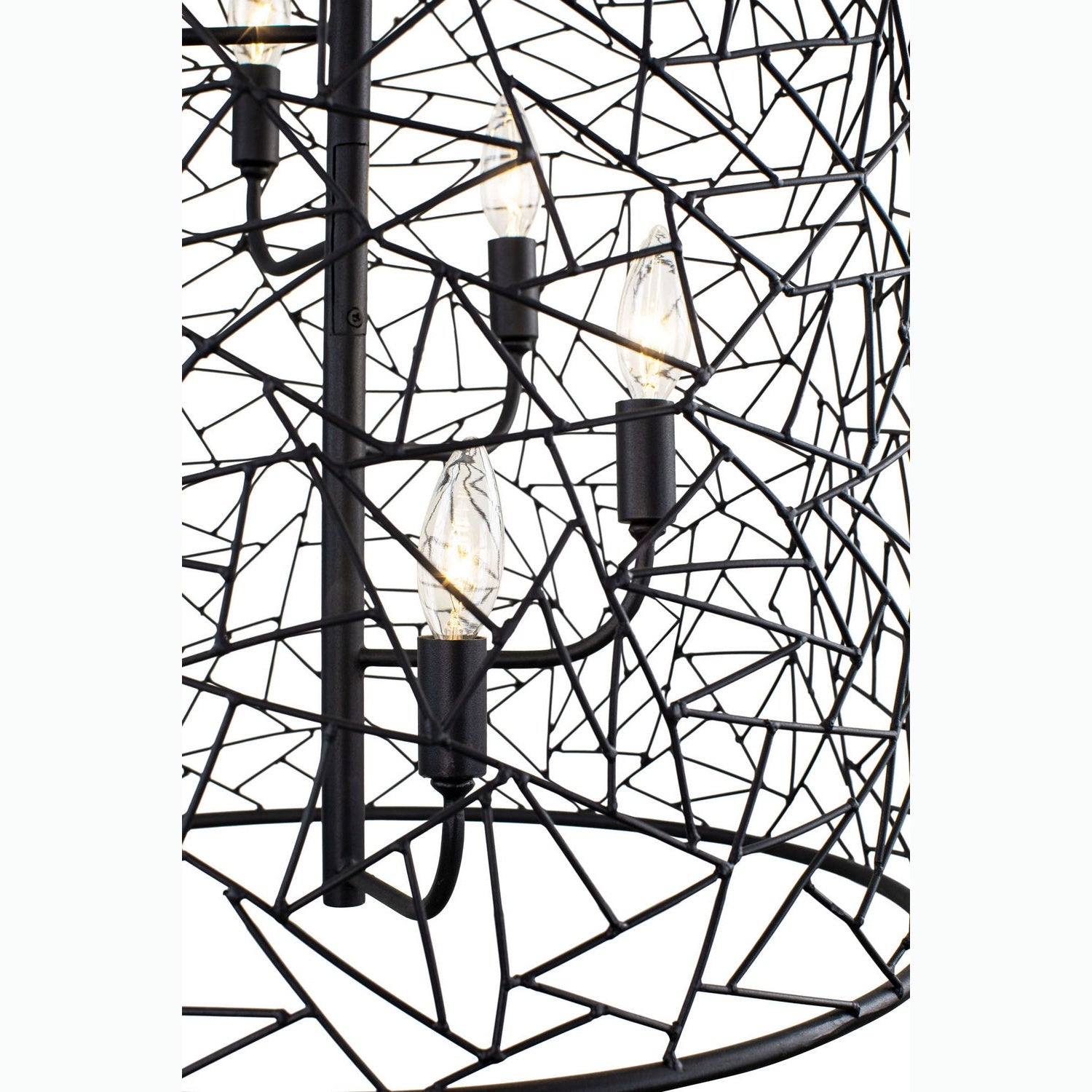 Varaluz - 362F06BL - Six Light Foyer Pendant - Cayman - Black