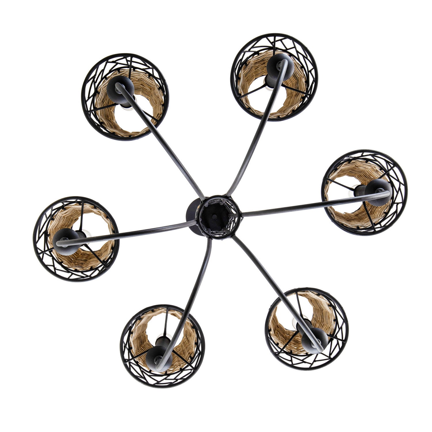 Varaluz - 362C06BL - Six Light Chandelier - Cayman - Black