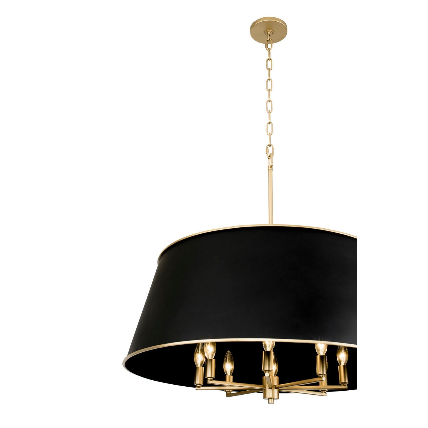 Varaluz - 364P08MBFG - Eight Light Pendant - Coco - Matte Black/French Gold