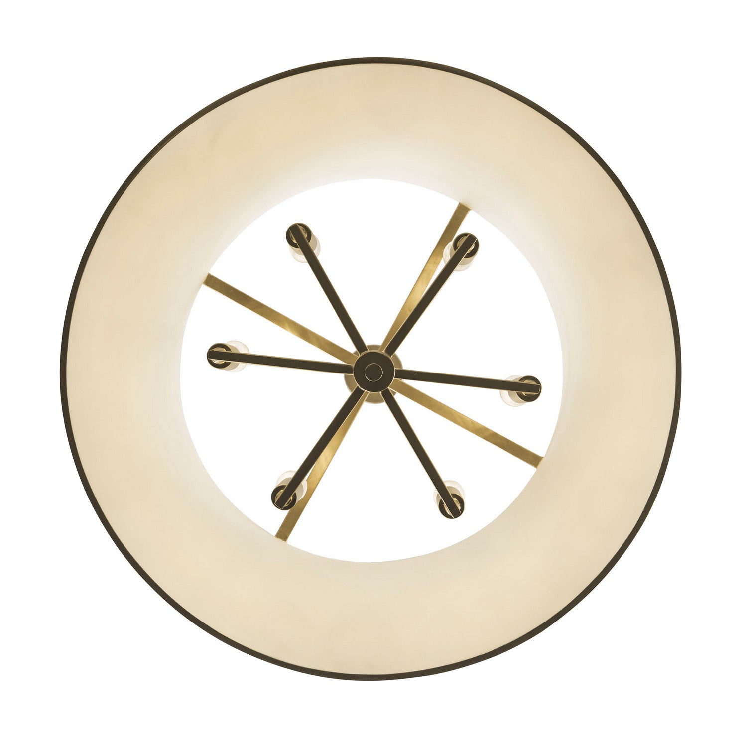Varaluz - 364P06MWFG - Six Light Pendant - Coco - Matte White/French Gold