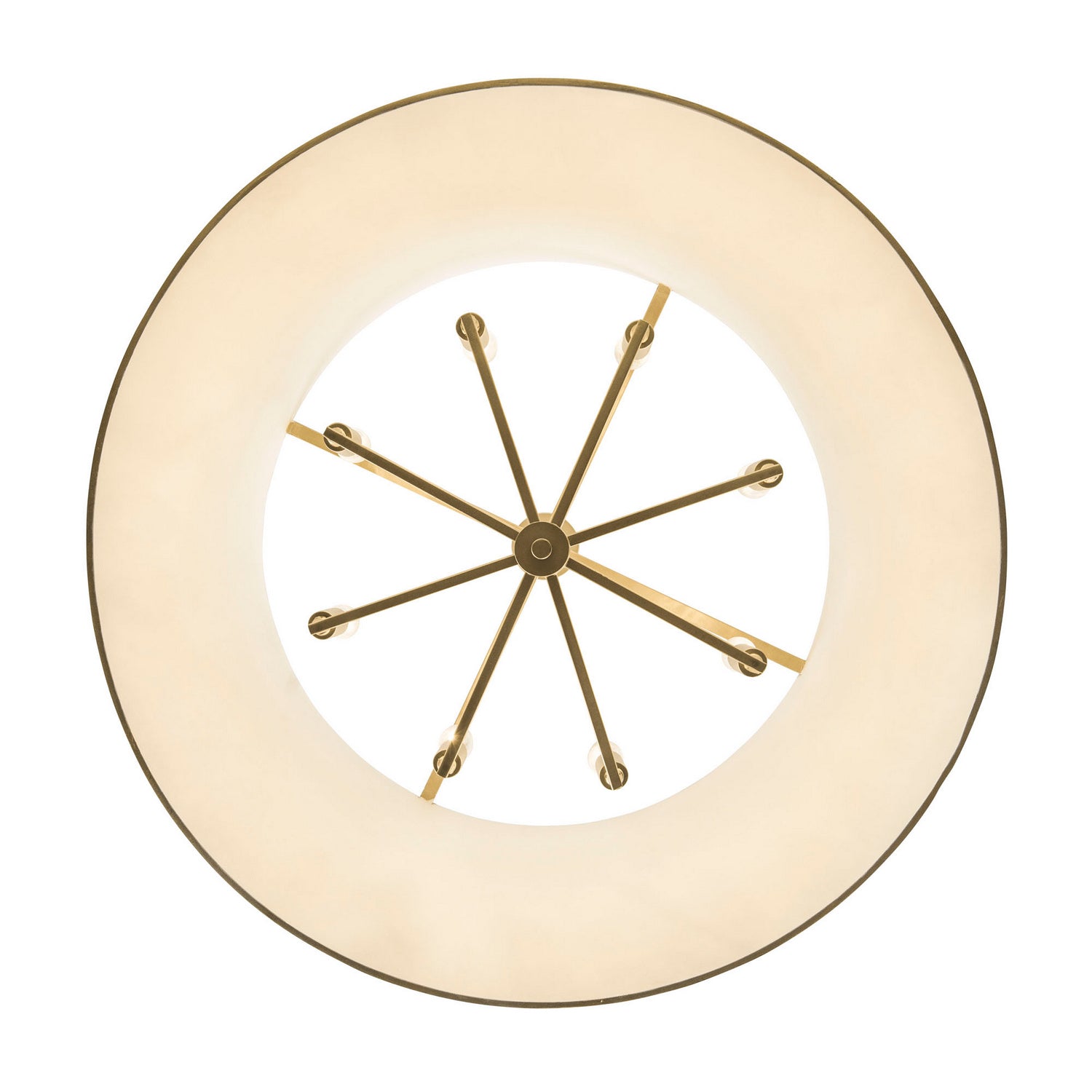 Varaluz - 364P08MWFG - Eight Light Pendant - Coco - Matte White/French Gold