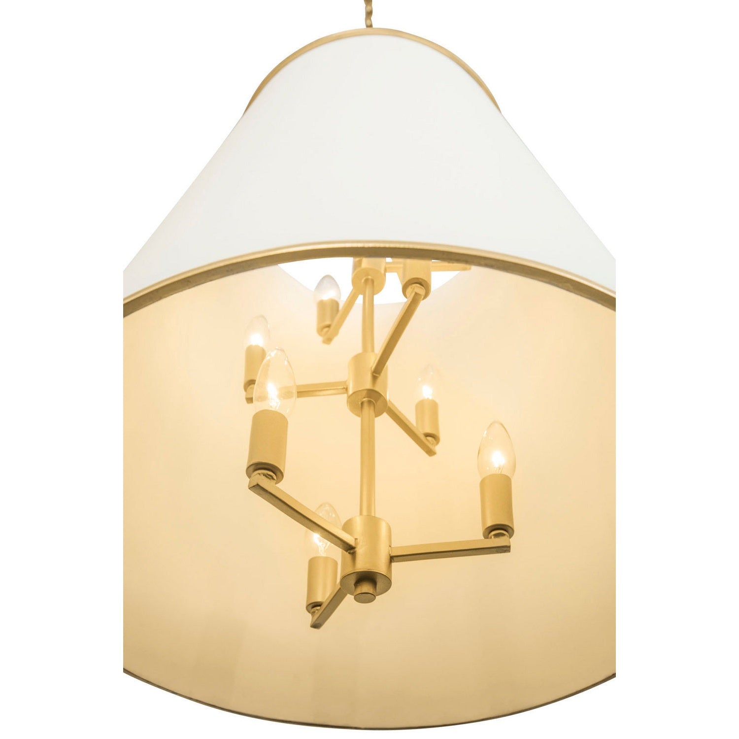 Varaluz - 364F09MWFG - Nine Light Foyer Pendant - Coco - Matte White/French Gold