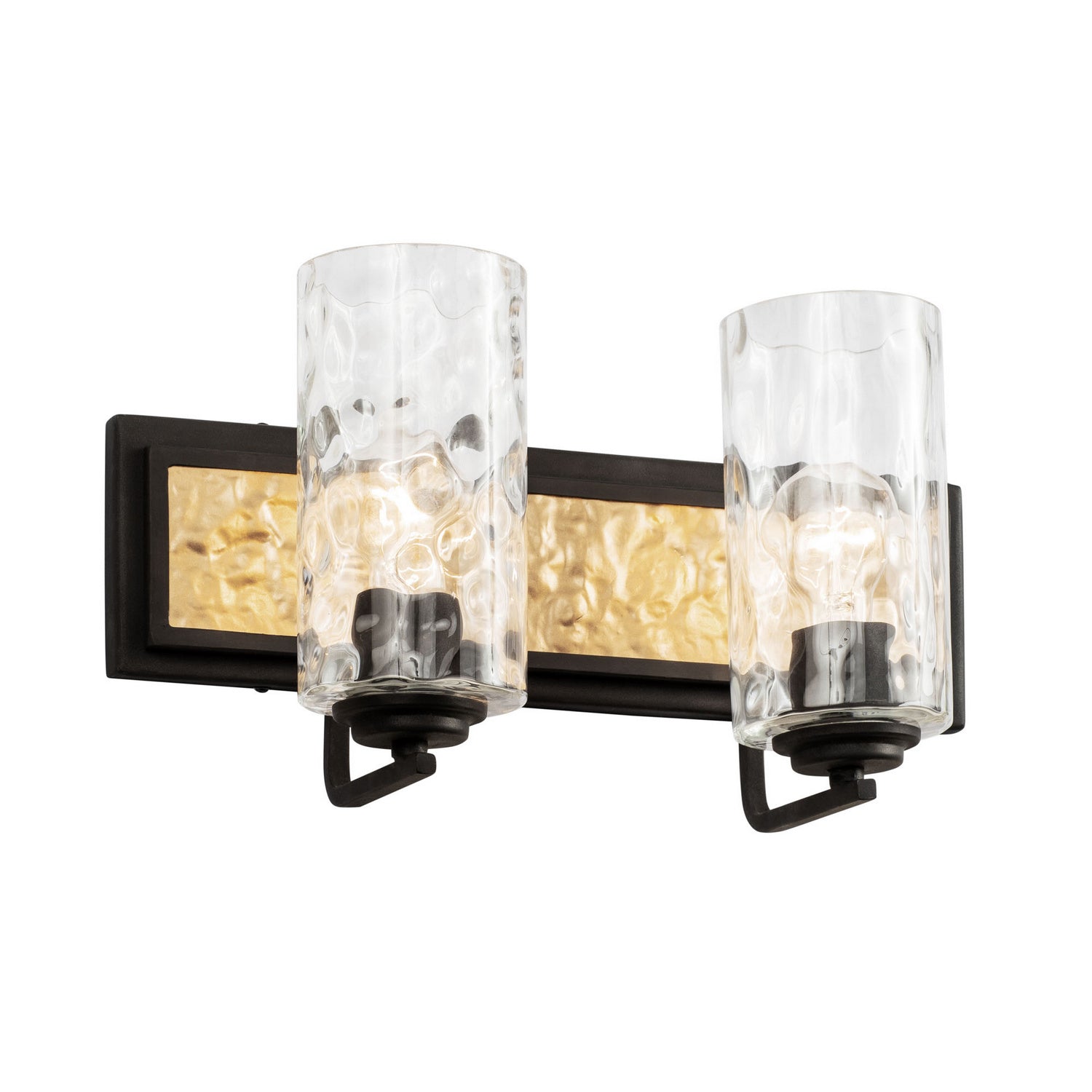 Varaluz - 371B02CBFG - Two Light Bath - Hammer Time - Carbon/French Gold