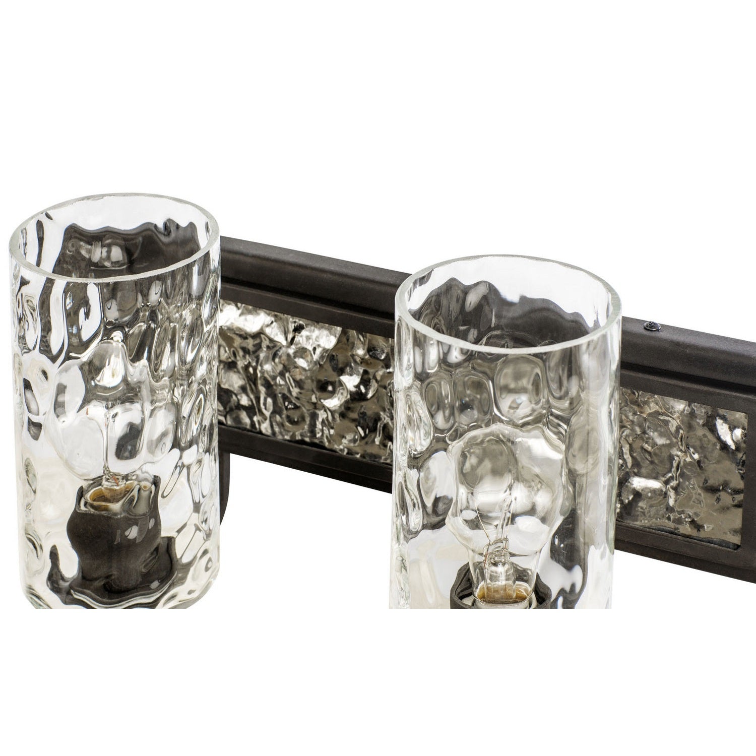 Varaluz - 371B02CBPS - Two Light Bath - Hammer Time - Carbon/Polished Stainless