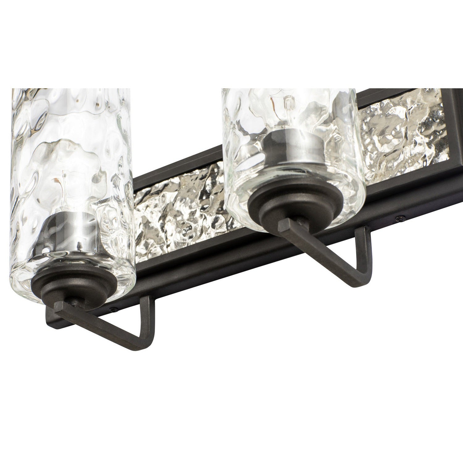 Varaluz - 371B02CBPS - Two Light Bath - Hammer Time - Carbon/Polished Stainless