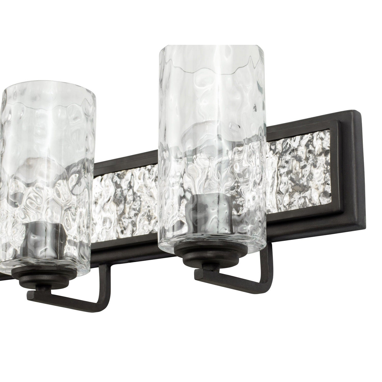 Varaluz - 371B03CBPS - Three Light Bath - Hammer Time - Carbon/Polished Stainless
