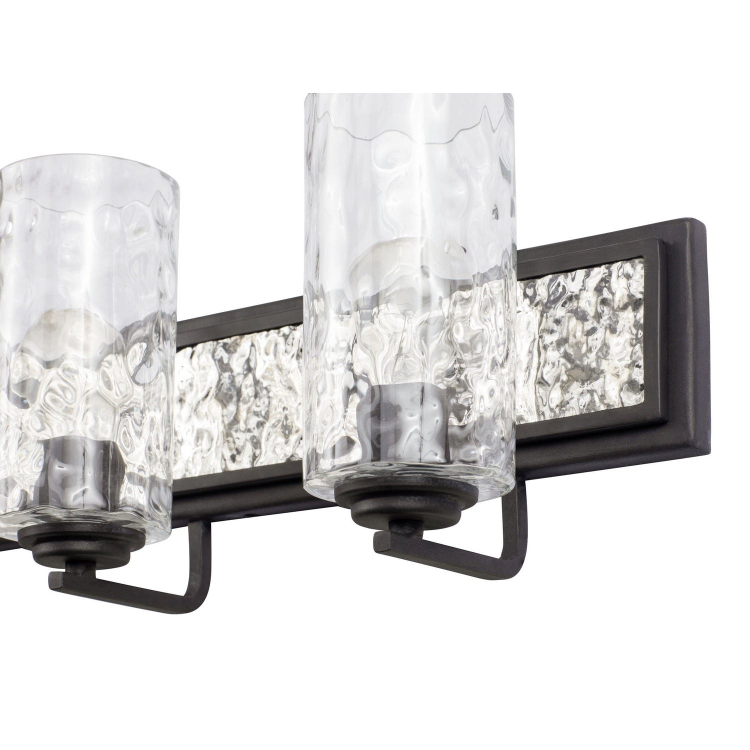 Varaluz - 371B04CBPS - Four Light Bath - Hammer Time - Carbon/Polished Stainless