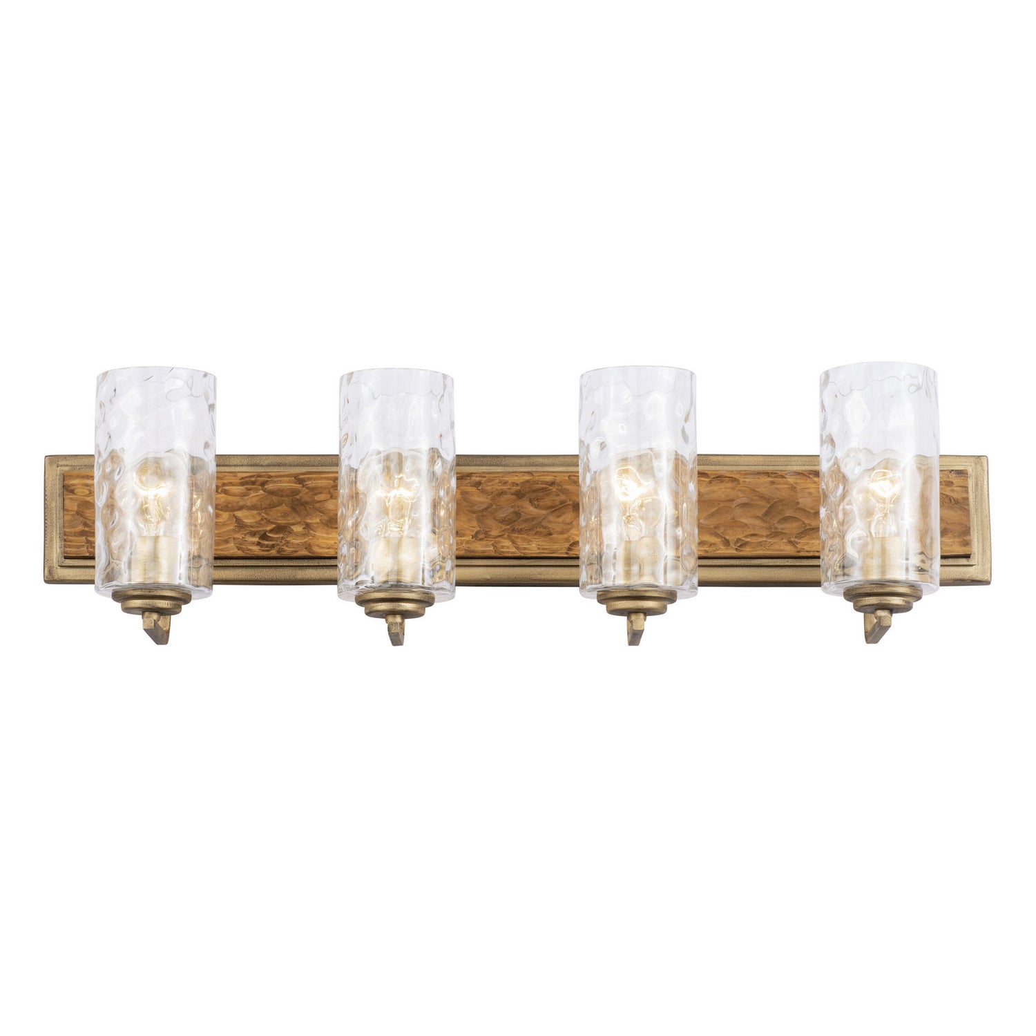 Varaluz - 371B04HGC - Four Light Bath - Hammer Time - Havana Gold/Cinnamon