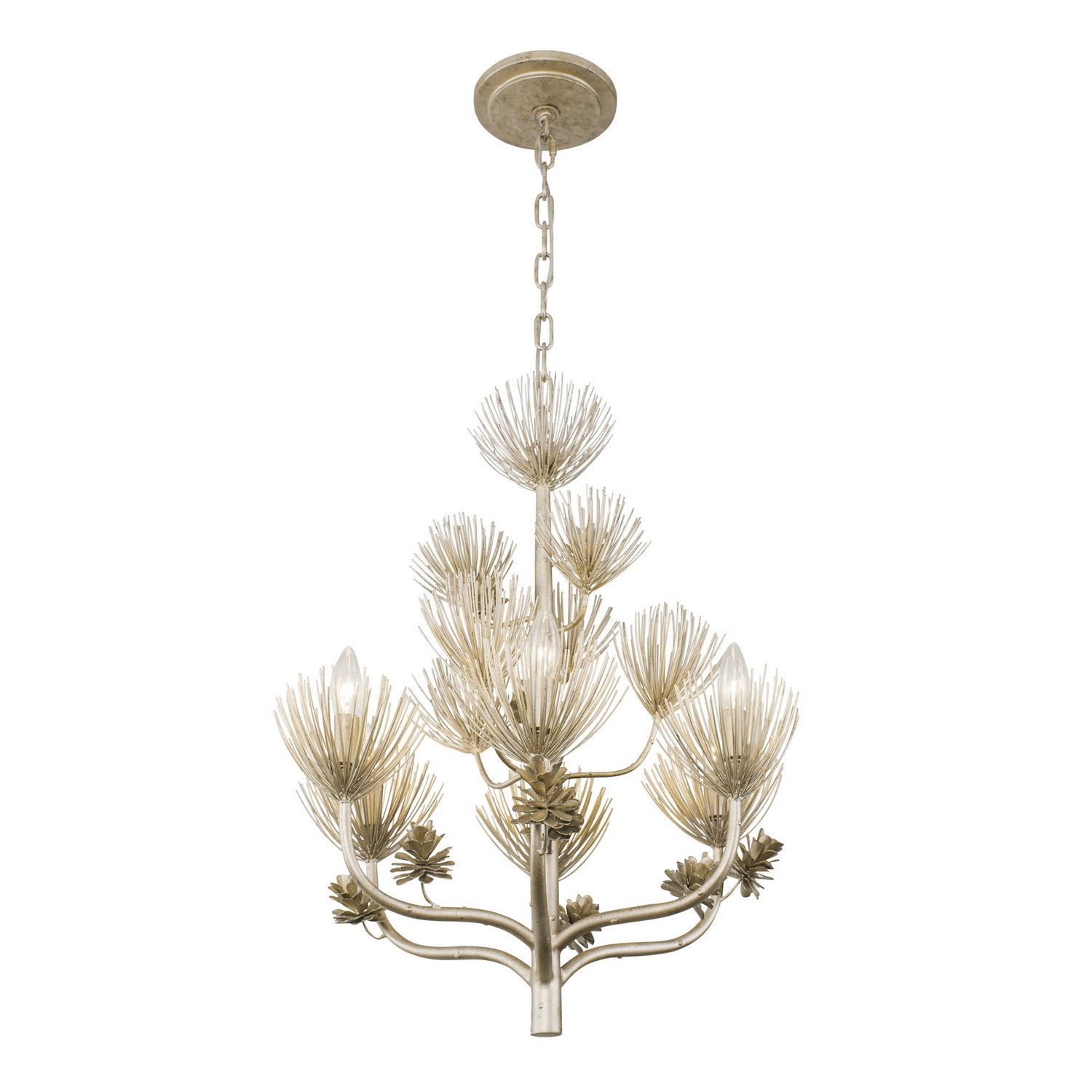 Varaluz - 365C06ZG - Six Light Chandelier - Pinion - Zen Gold