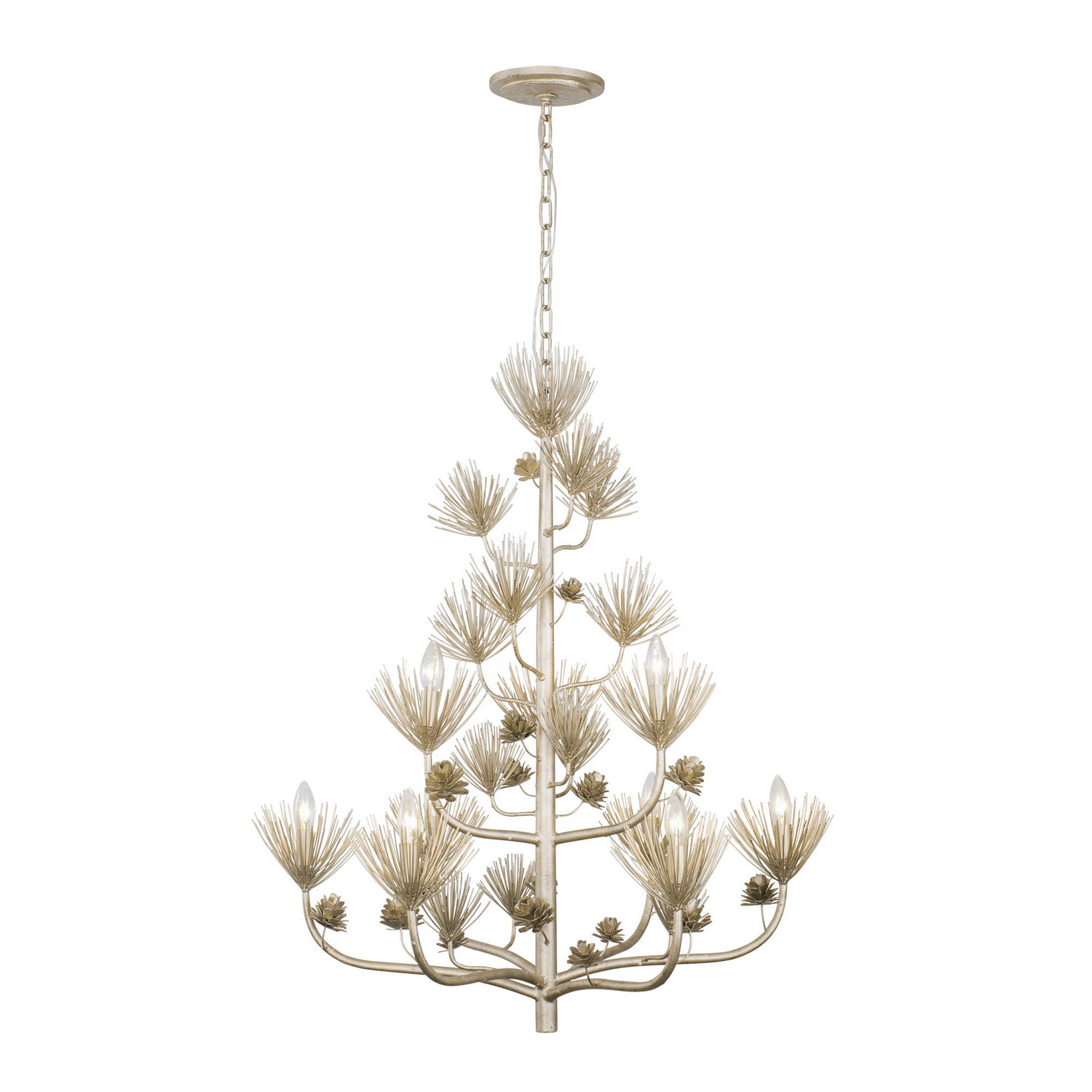 Varaluz - 365C09ZG - Nine Light Chandelier - Pinion - Zen Gold
