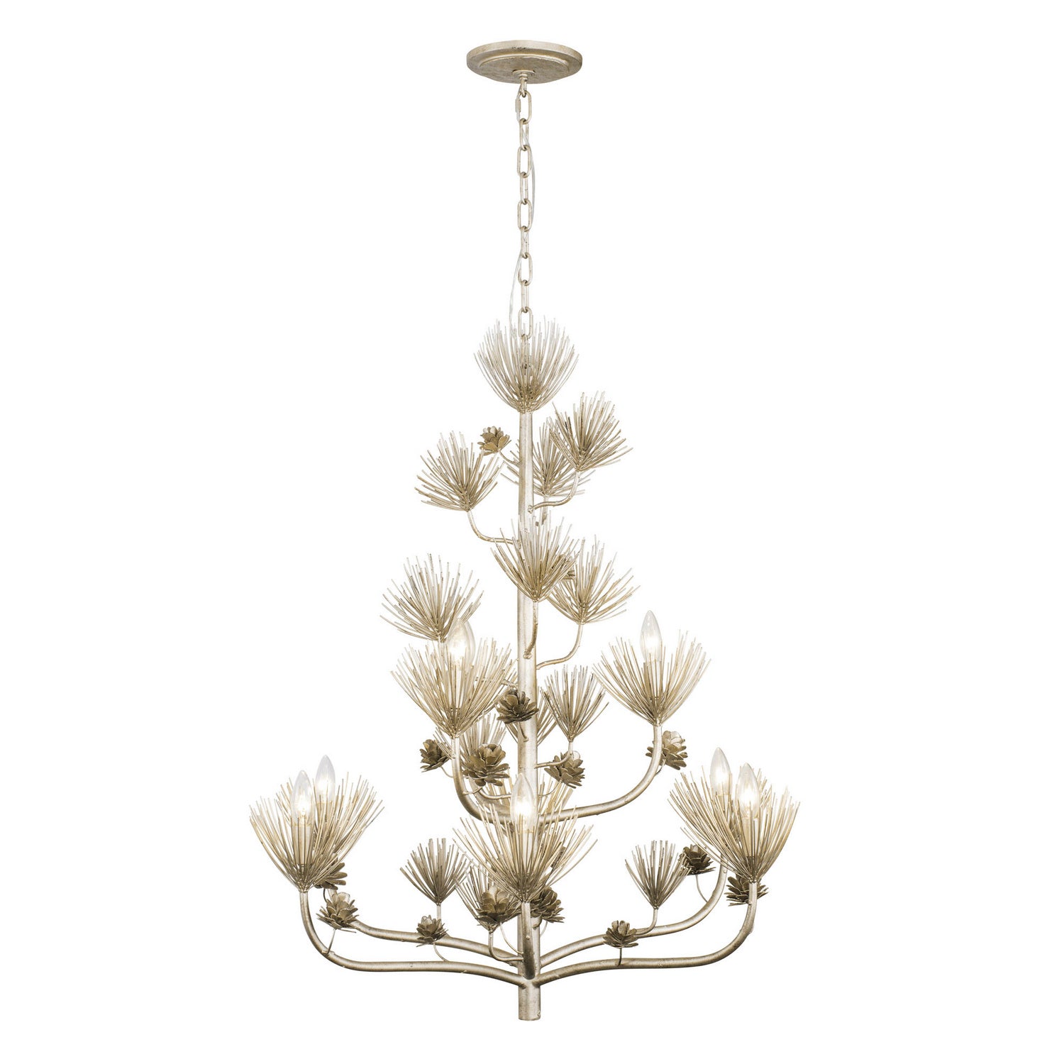 Varaluz - 365C09ZG - Nine Light Chandelier - Pinion - Zen Gold