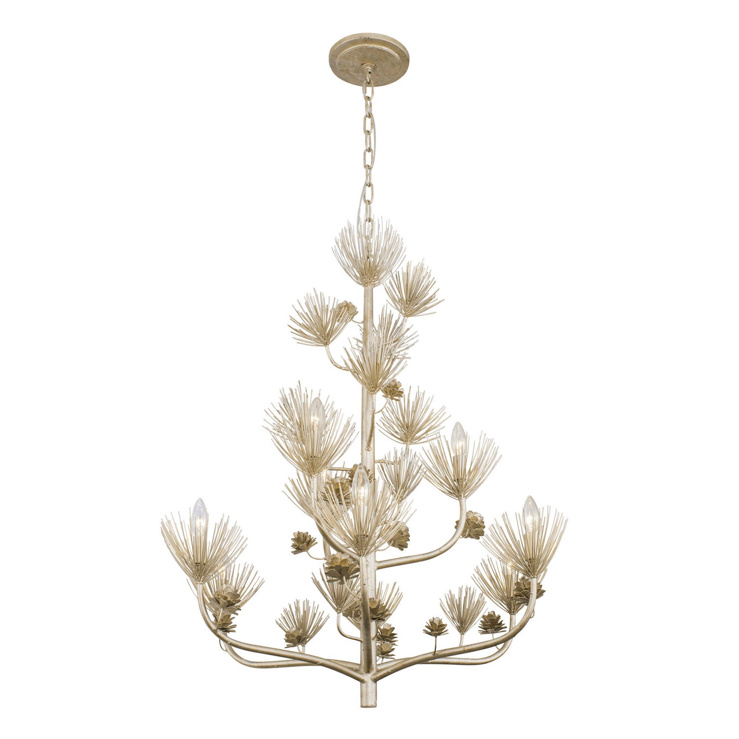 Varaluz - 365C09ZG - Nine Light Chandelier - Pinion - Zen Gold
