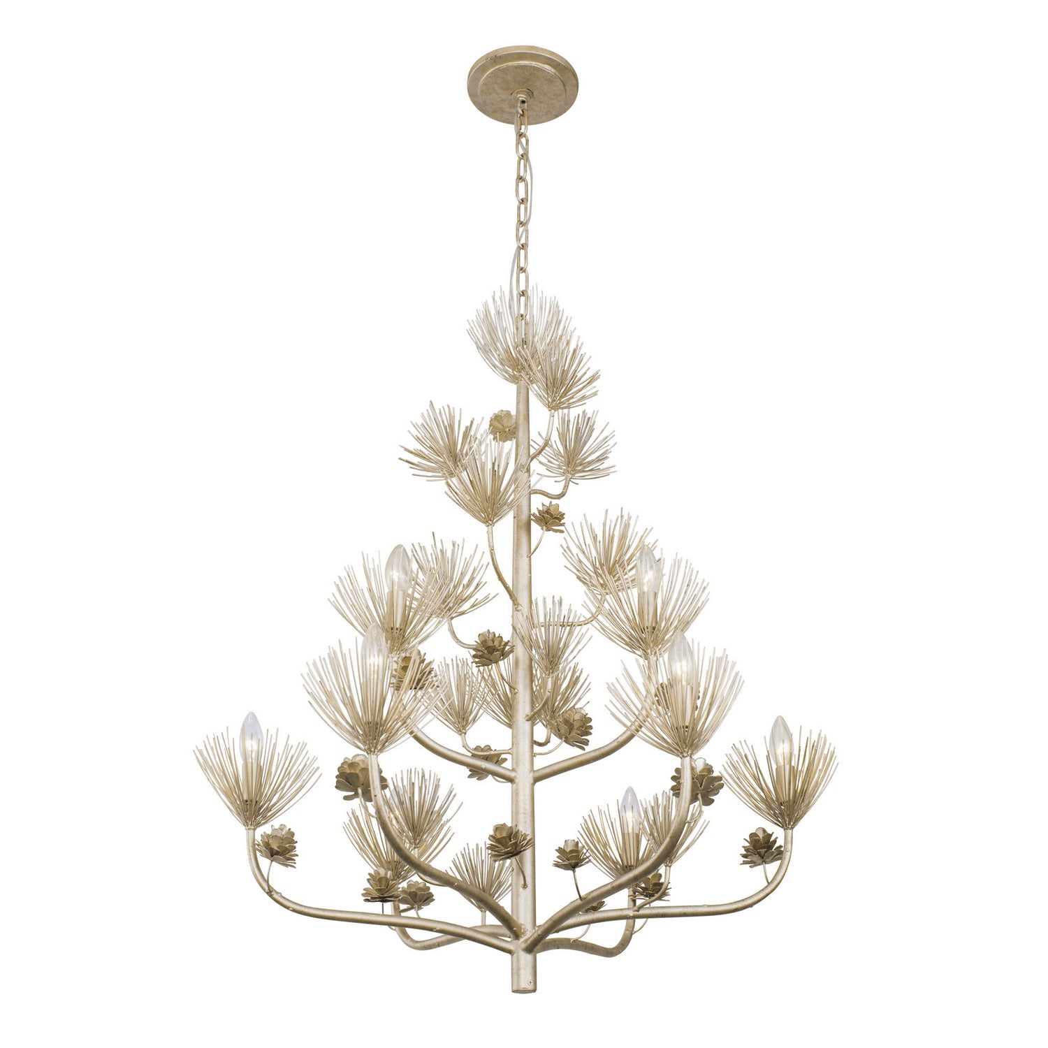 Varaluz - 365C09ZG - Nine Light Chandelier - Pinion - Zen Gold