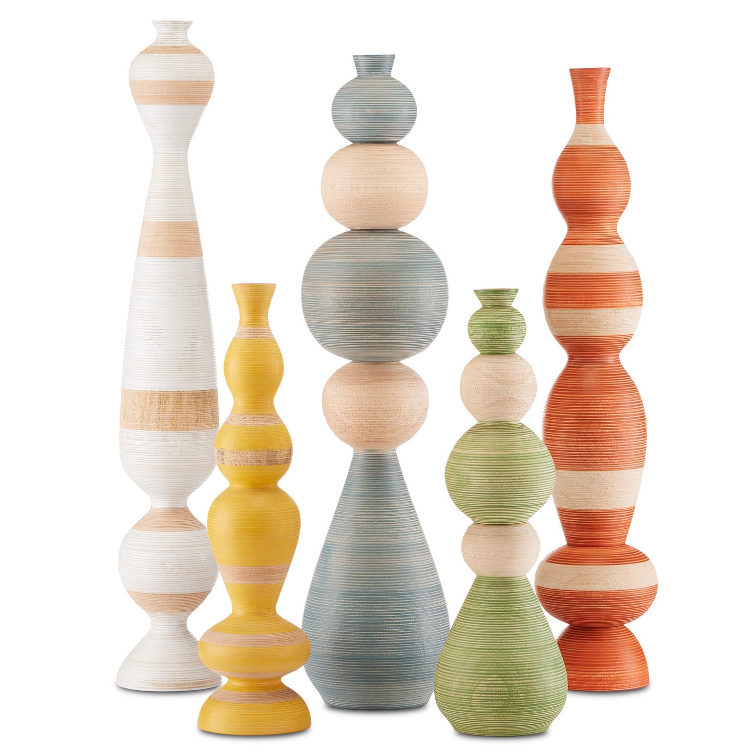 Currey and Company - 1200-0569 - Vase - Blue/Natural