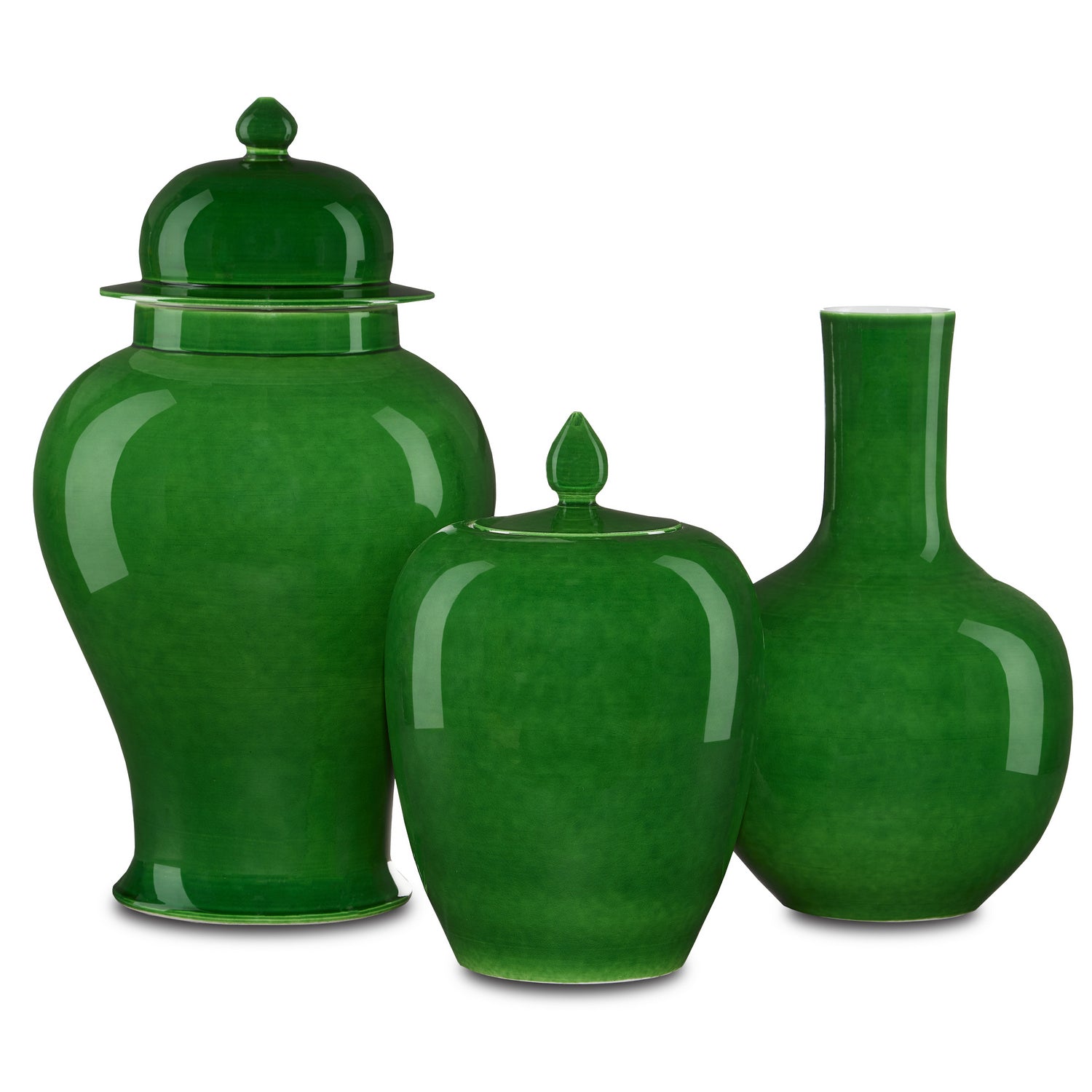 Currey and Company - 1200-0576 - Jar - Imperial Collection - Green