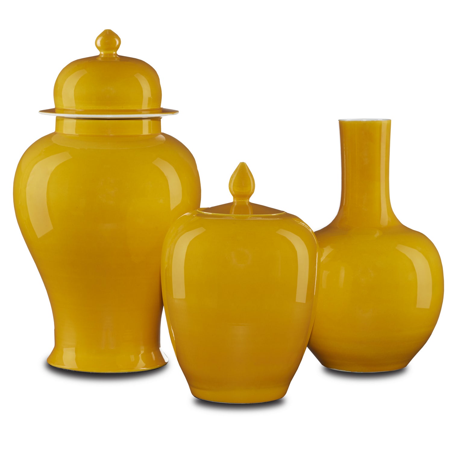 Currey and Company - 1200-0579 - Jar - Imperial Collection - Yellow