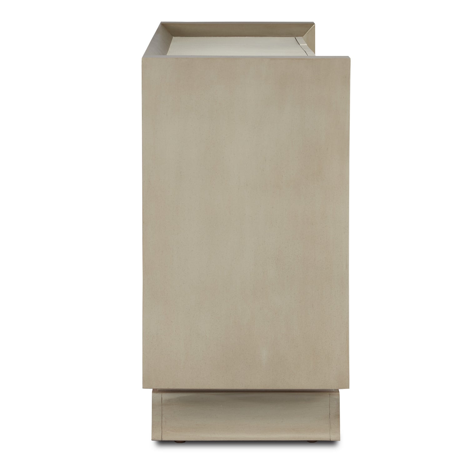 Currey and Company - 3000-0212 - Credenza - Koji Collection - Oyster Gray/Cream/Brushed Polished Brass