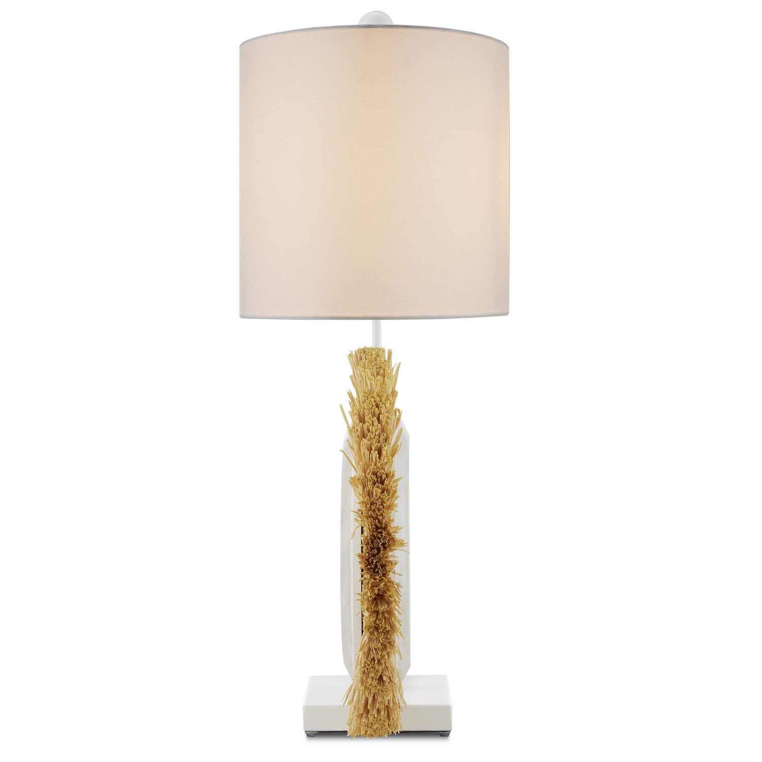 Currey and Company - 6000-0796 - One Light Table Lamp - Seychelles Collection - White/Sandstone/Natural