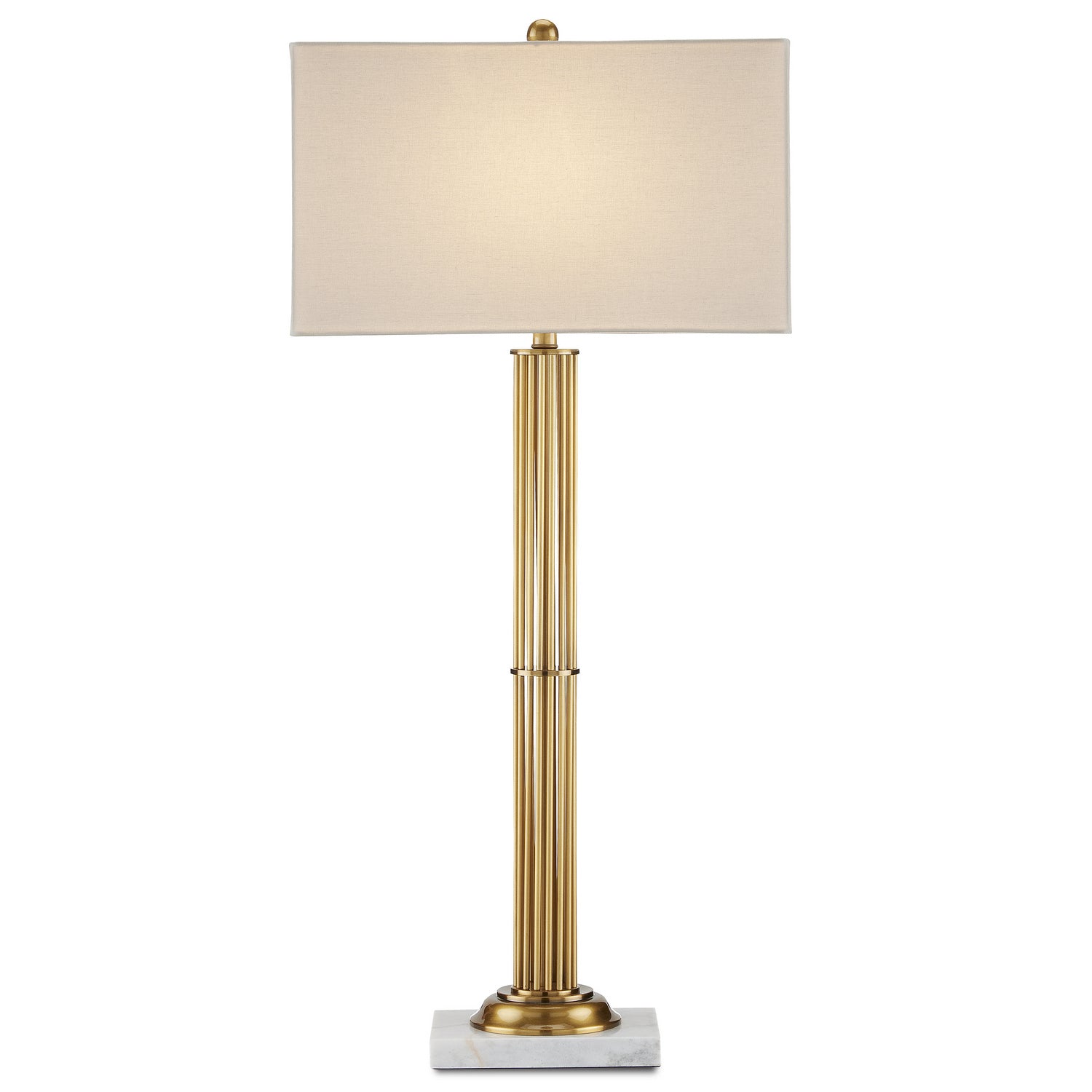 Currey and Company - 6000-0808 - One Light Table Lamp - Allegory Brass Table Lamp - Antique Brass/Natural