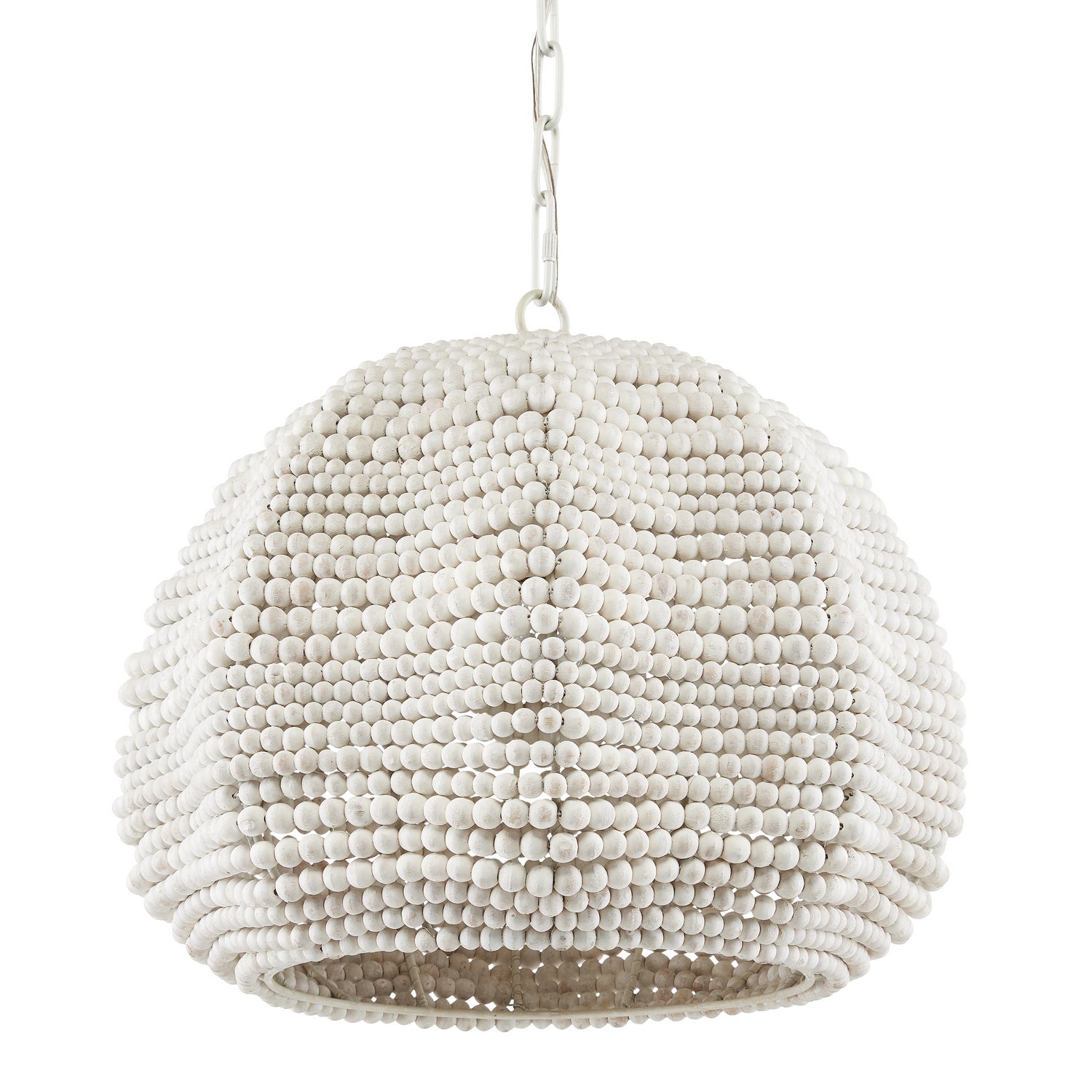 Currey and Company - 9000-0864 - One Light Pendant - Octavia White Pendant - White/Whitewash
