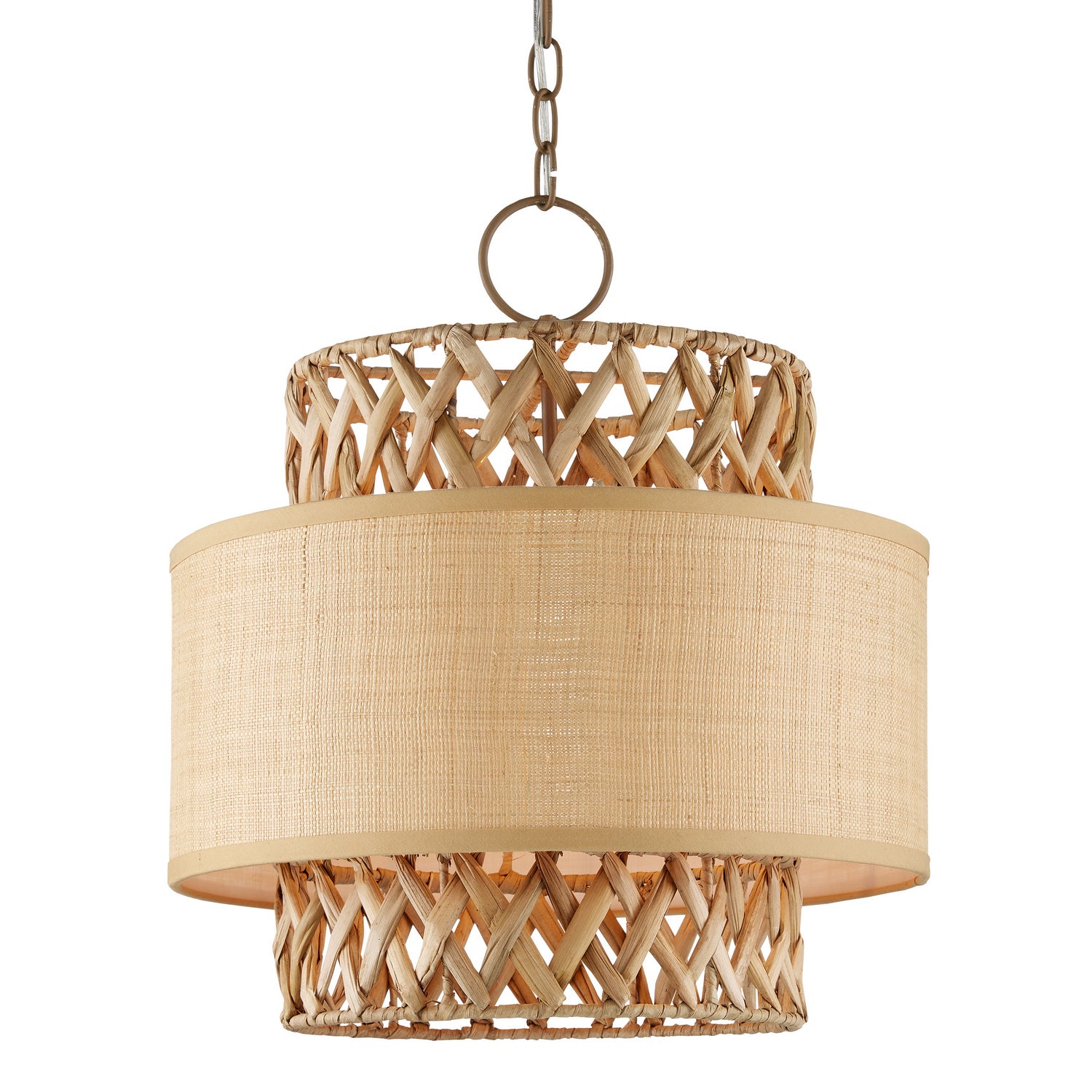 Currey and Company - 9000-0926 - Four Light Pendant - Isola Collection - Khaki/Natural