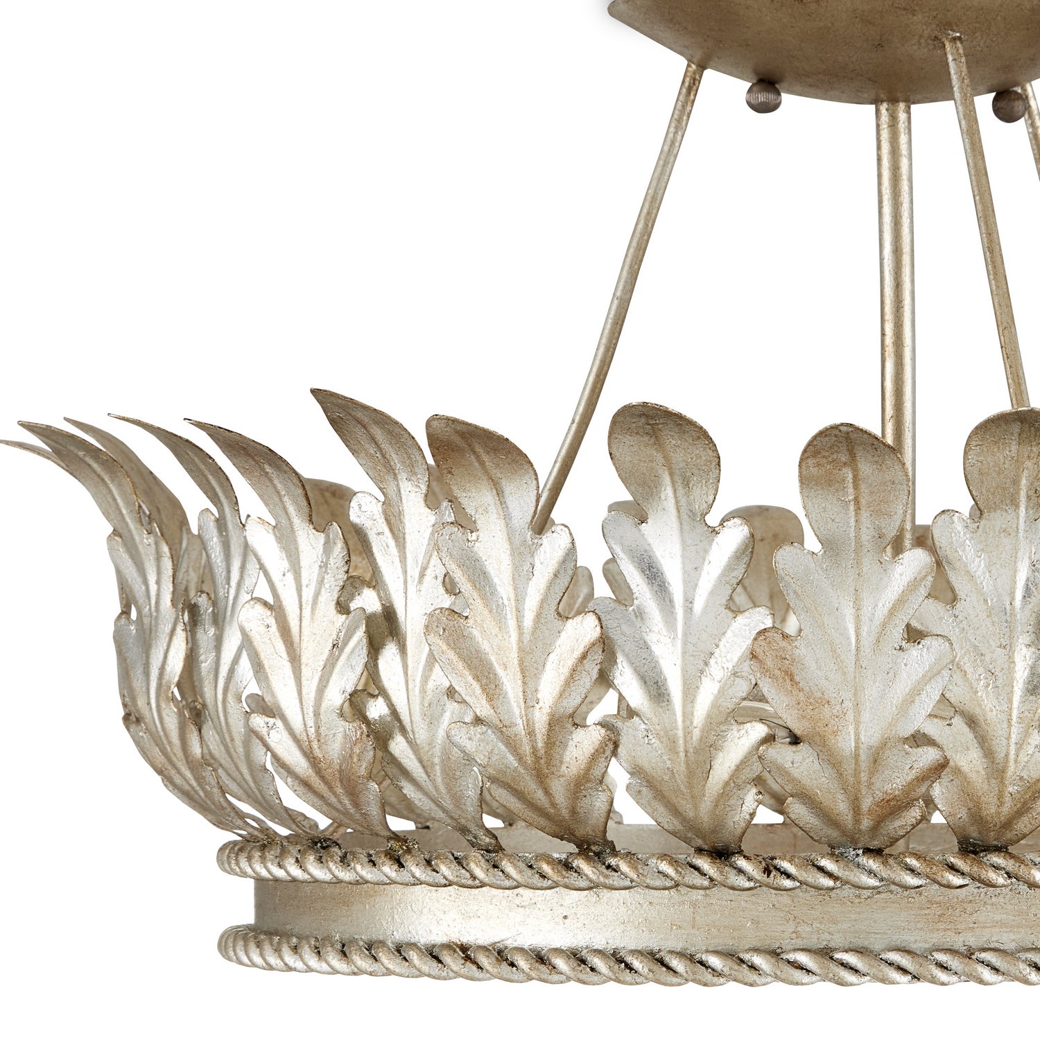 Currey and Company - 9000-0950 - Three Light Semi-Flush Mount - Biddulph Collection - Champagne