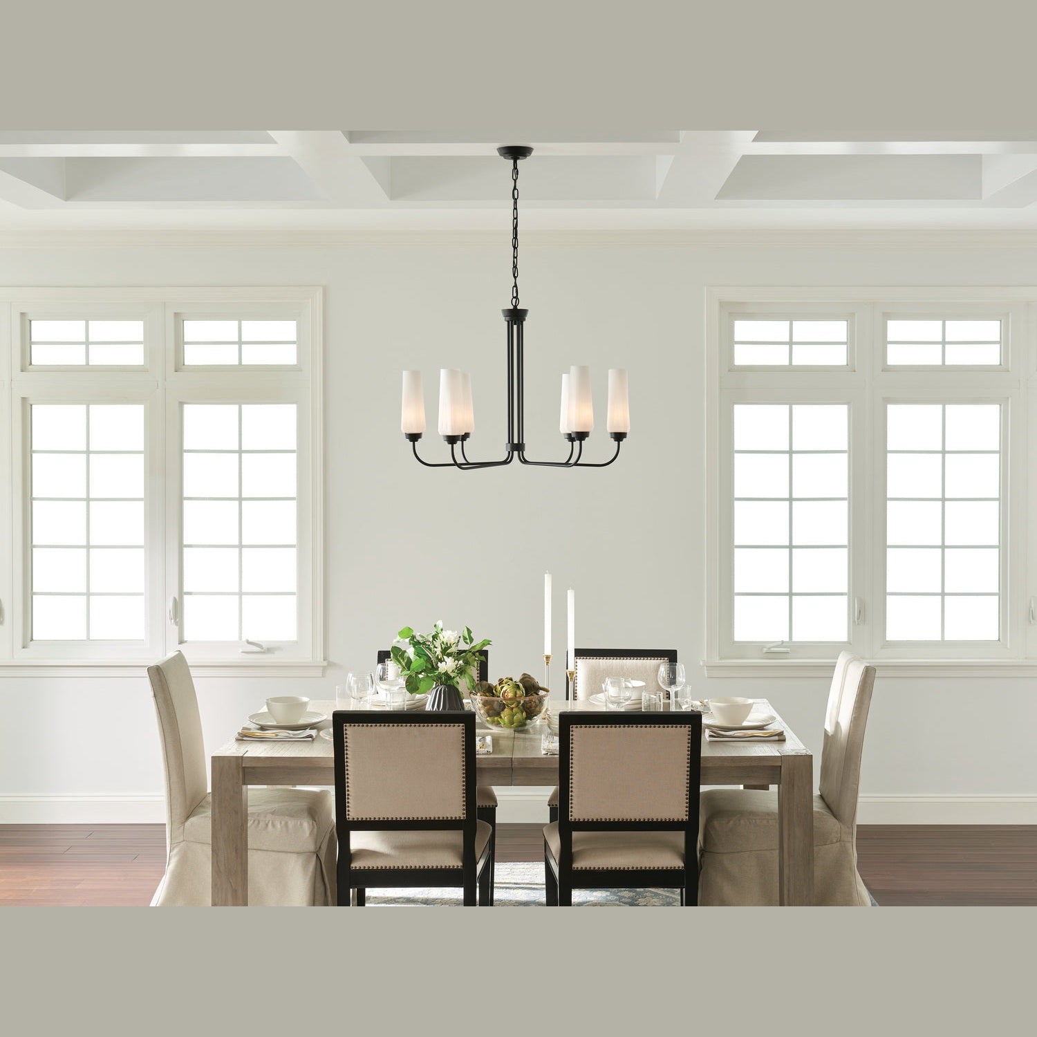 Kichler - 52480BK - Six Light Chandelier - Truby - Black