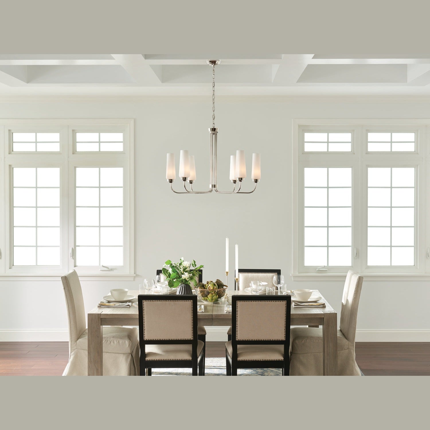 Kichler - 52480PN - Six Light Chandelier - Truby - Polished Nickel