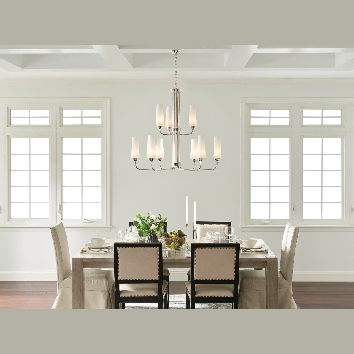 Kichler - 52482PN - Nine Light Chandelier - Truby - Polished Nickel