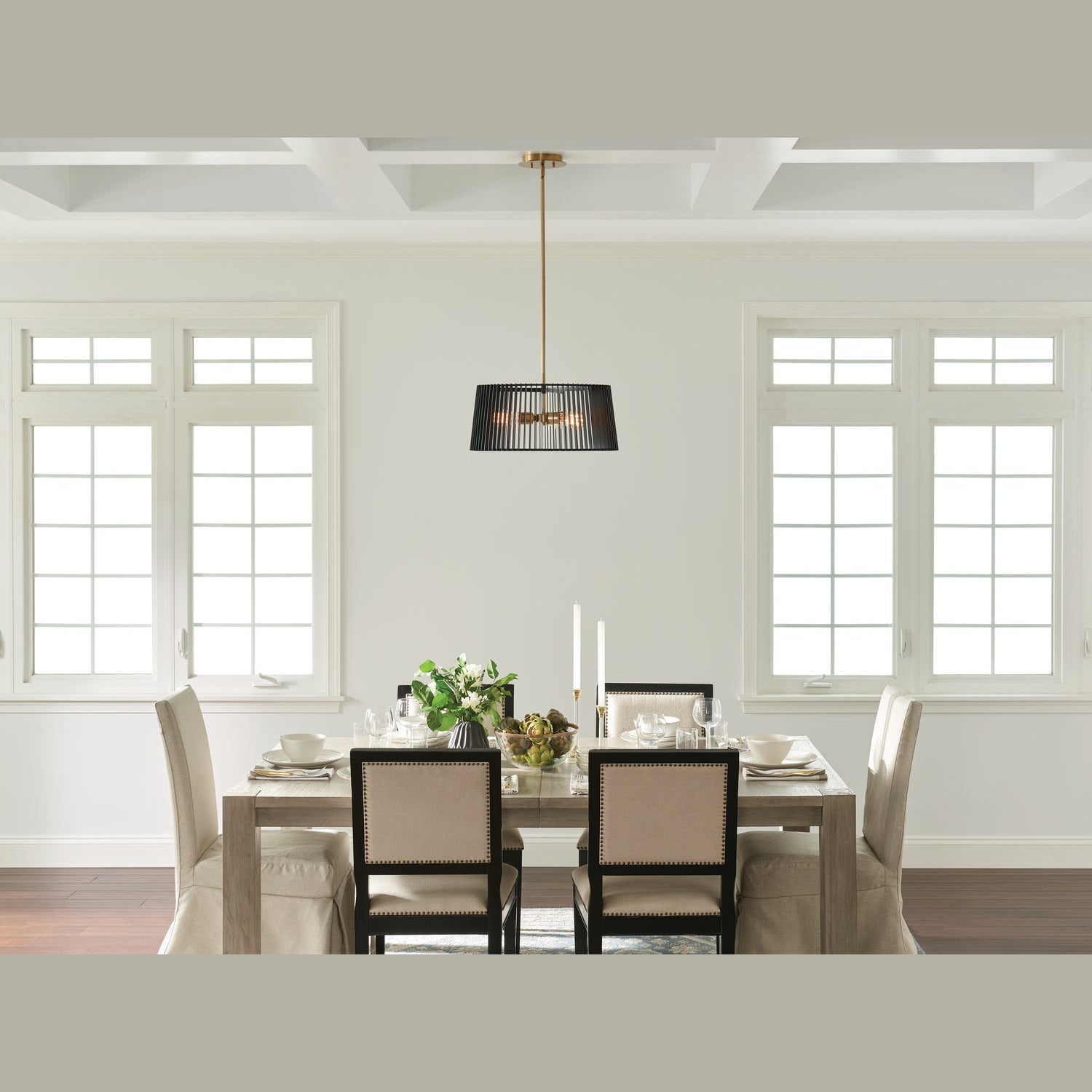 Kichler - 44171BK - Three Light Pendant - Linara - Black