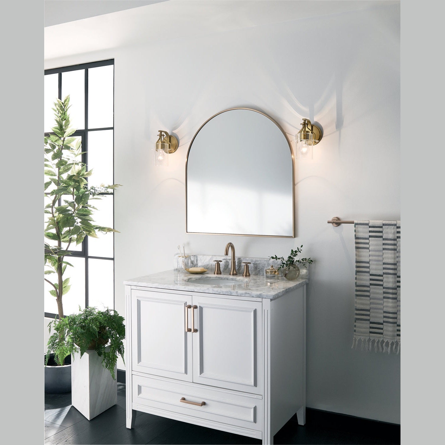 Kichler - 55077NBR - One Light Wall Sconce - Everett - Brushed Brass