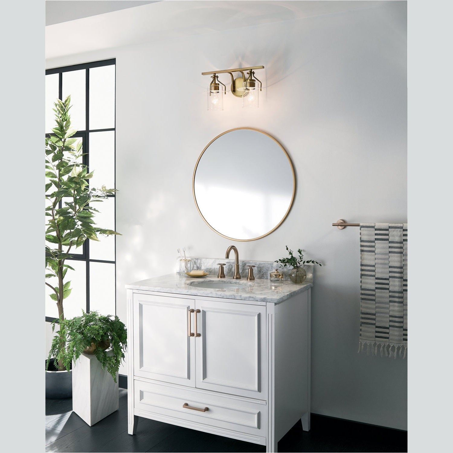 Kichler - 55078NBR - Two Light Bath - Everett - Brushed Brass