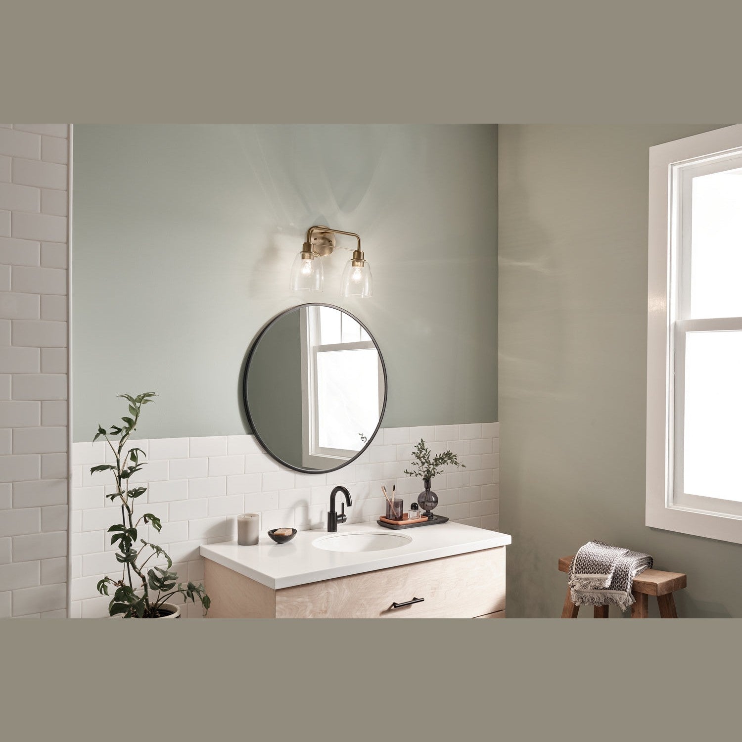 Kichler - 55101CPZ - Two Light Bath - Meller - Champagne Bronze